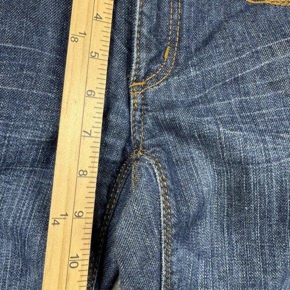Fragile Jeans Womens Sz 7 Bootcut Low‎ Rise Distressed Denim Medium Wash Retro - Picture 5 of 8